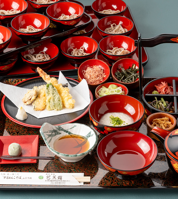 元祖盛り出し式平泉わんこそばのお店